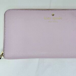 authentic Kate Spade pale pink wallet zip close  Saffiano Leather
